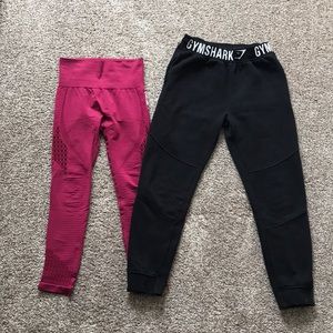 Gymshark gym leggings and joggers with pockets
